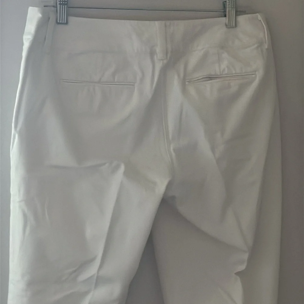Eileen Fisher crop capri off white‎ cotton pants Sz M